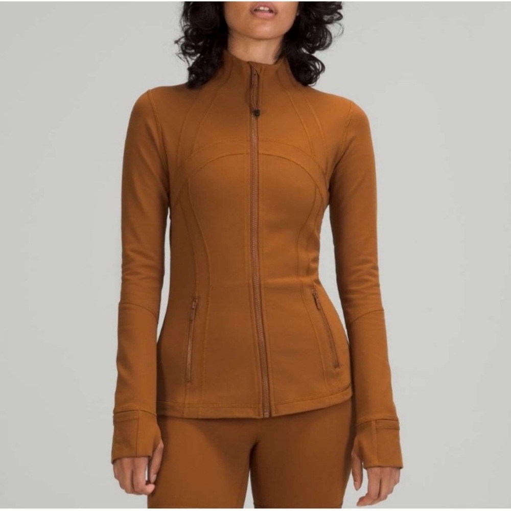 Copper Brown Lululemon jacket and align leggings